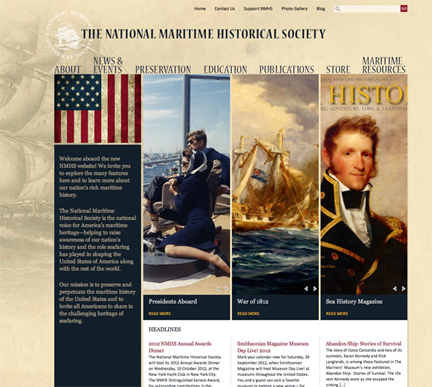 www.seahistory.org website by Blackberry Creative